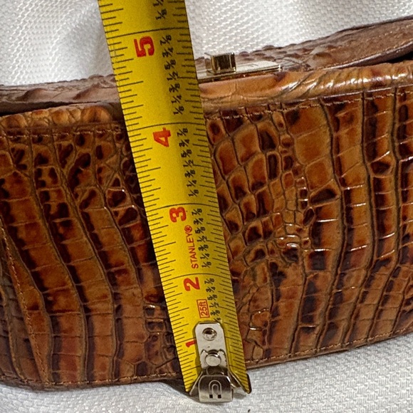 Brahmin Brown Crocodile Embossed Crossbody Bag - Picture 16 of 16